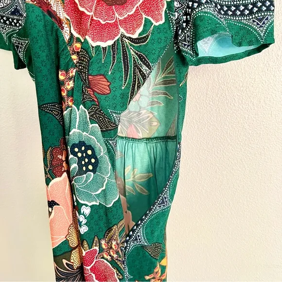 FARM RIO x Anthropologie Verdura Maxi Dress in Green
