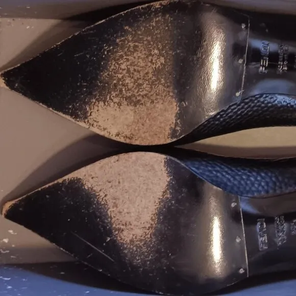 Fendi Black Patent Leather Pointed Toe Shoes Size Eu 39.5/US 8.5
