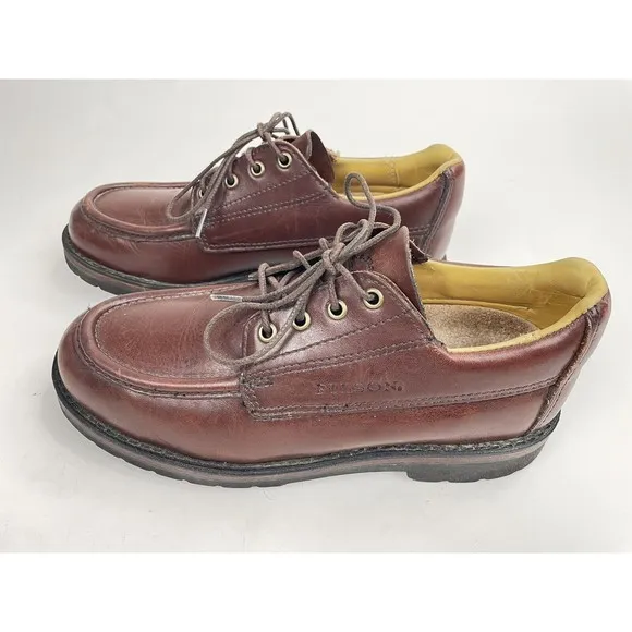 Filson brown tanned leather outdoor hiking oxfords shoes 9D