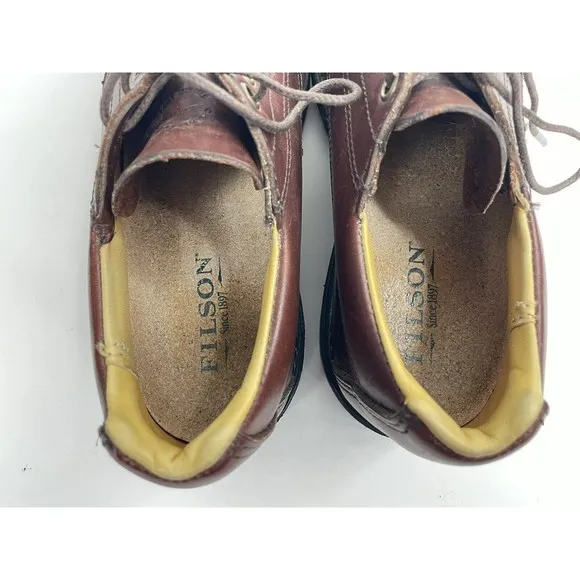 Filson brown tanned leather outdoor hiking oxfords shoes 9D