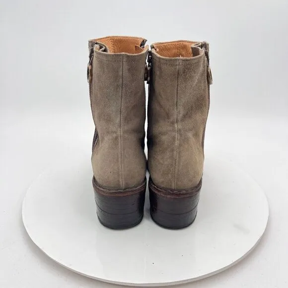 Fiorentini   Baker Women Size EU 35 US 5 Brown Suede Side Zip Ankle Pump Boot