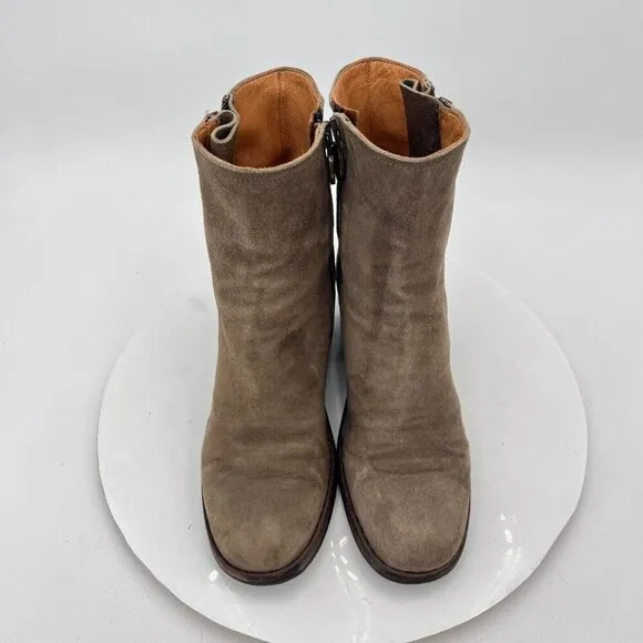 Fiorentini   Baker Women Size EU 35 US 5 Brown Suede Side Zip Ankle Pump Boot