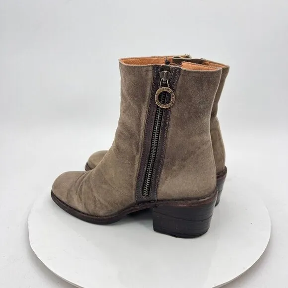 Fiorentini   Baker Women Size EU 35 US 5 Brown Suede Side Zip Ankle Pump Boot
