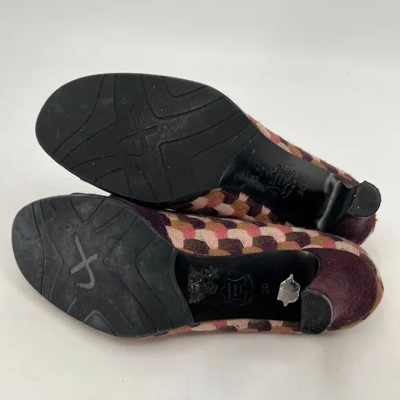 Fiorucci Purple Pink Suede Woven Fabric Pumps | Size 37EU