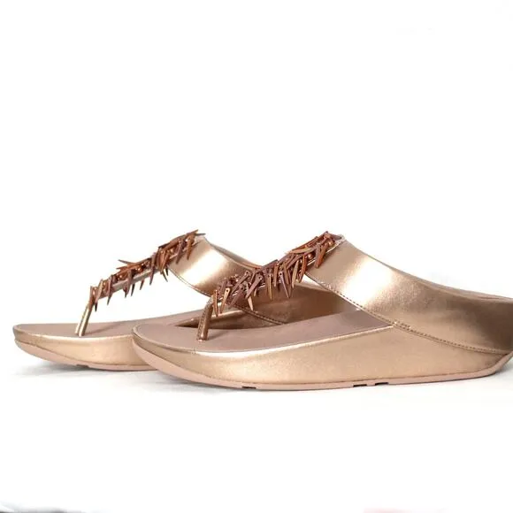 FitFlop RUMBA Beaded Toe-Post Sandals Size 11 NIB
