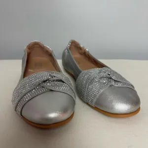 FitFlop Twiss Crystal Silver Ballet Flats Size‎ 7