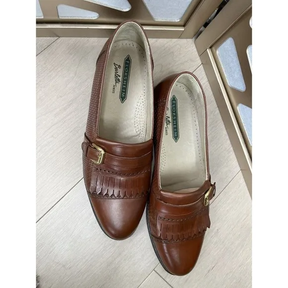 Florsheim Barletta Kilted Leather Slip On Loafers Shoes Men Sz  10.5 D Brown