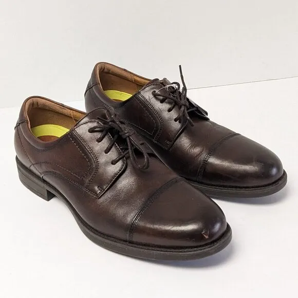 Florsheim Midtown Cap Toe Oxford, Brown Leather, Men's 8.5 3E