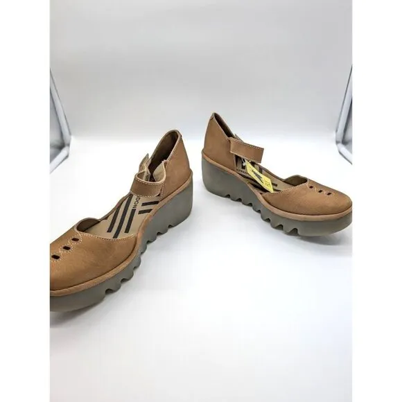 Fly London Ankle Strap Sandals Women's Size US 8 EU 39 BISO305FLY Wedge Boho NEW