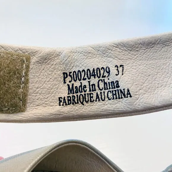 FLY‎ London Women's Yula White Pearl Leather Wedge Pumps EU Size 37 US 6.5 / 7