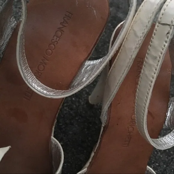 FRANCESCO MORICHETTI vintage white patent leather heels