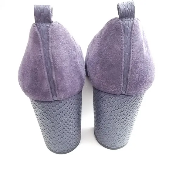 FRANCO SARTO Purple Suede pumps with embossed heels Size 7.5