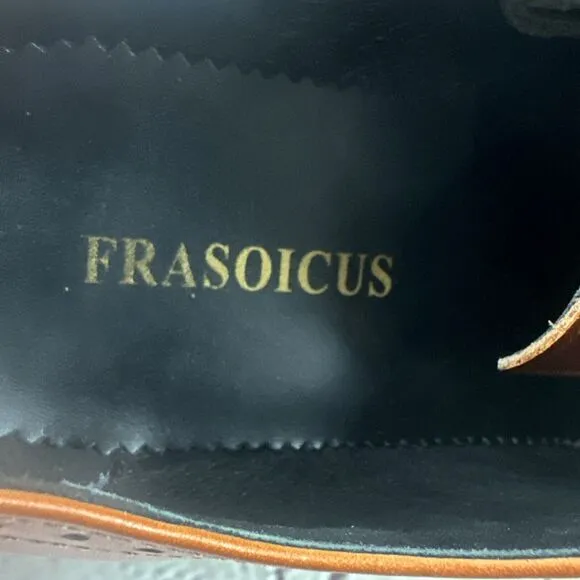 FRASOICUS Mens Dress Designer Shoes with Genuine Leather in Classic Brogue Sz 11