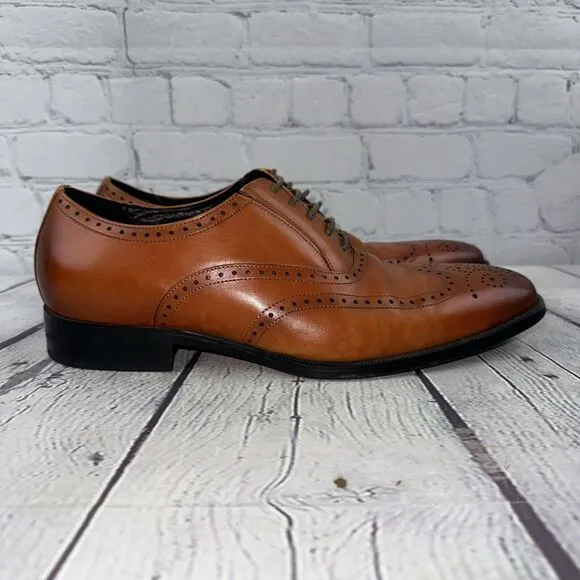 FRASOICUS Mens Dress Designer Shoes with Genuine Leather in Classic Brogue Sz 11
