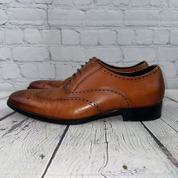 FRASOICUS Mens Dress Designer Shoes with Genuine Leather in Classic Brogue Sz 11