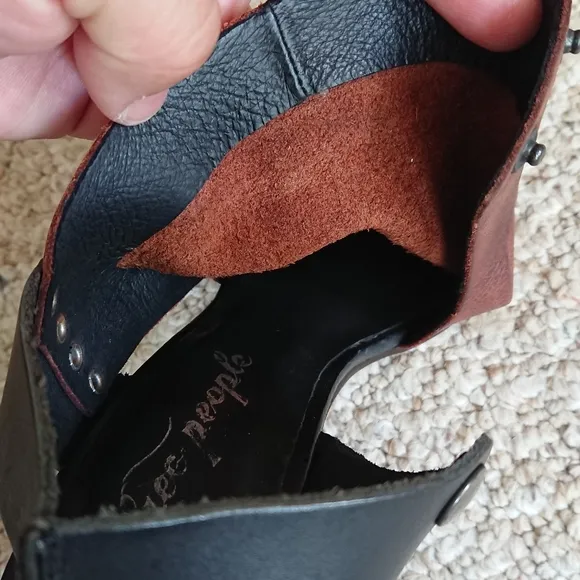 Free People Brown Leather The Picture This Heel size 36.5