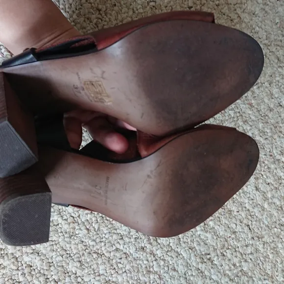 Free People Brown Leather The Picture This Heel size 36.5