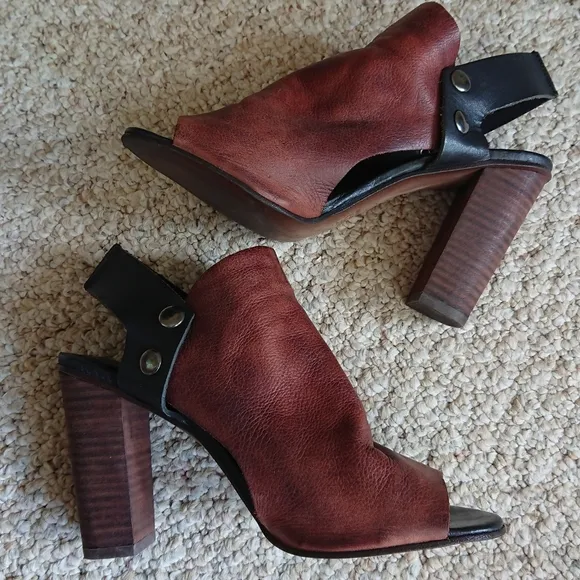 Free People Brown Leather The Picture This Heel size 36.5