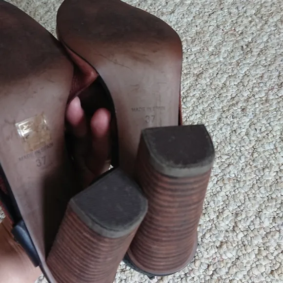 Free People Brown Leather The Picture This Heel size 36.5
