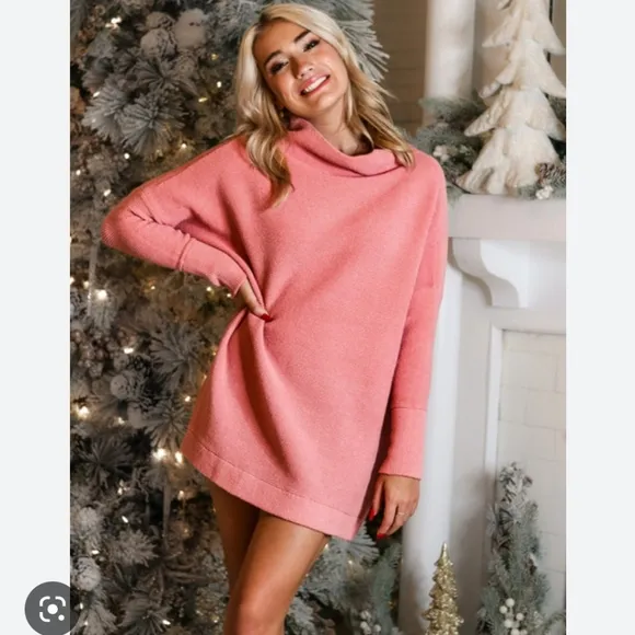 Free People Ottoman Slouchy Tunic Sweater Dress Oversized