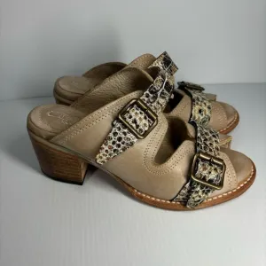 Freebird by Steven Heels Womens 6 Caprice Mules Slip on Leather Western Party