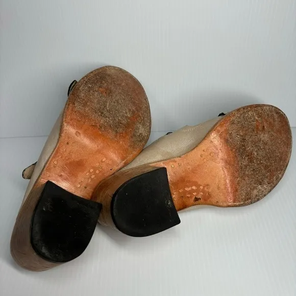 Freebird by Steven Heels Womens 6 Caprice Mules Slip on Leather Western Party