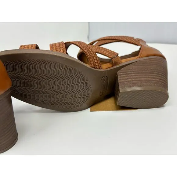 Frye &amp; Co New Women's Gale Tan Brown Strappy Heeled Sandals