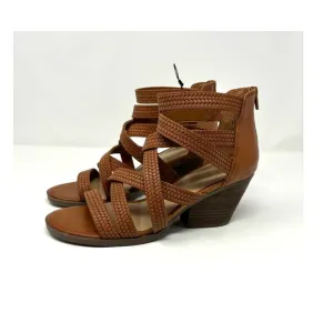 Frye &amp; Co New Women's Gale Tan Brown Strappy Heeled Sandals