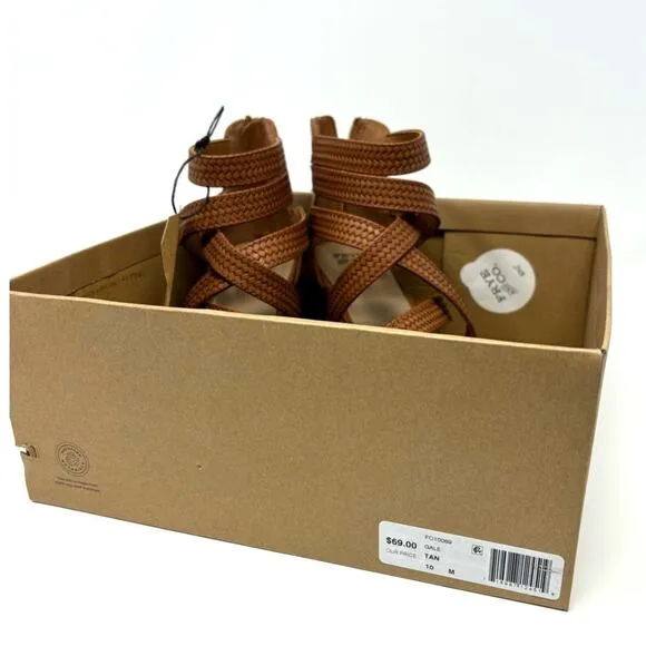 Frye &amp; Co New Women's Gale Tan Brown Strappy Heeled Sandals