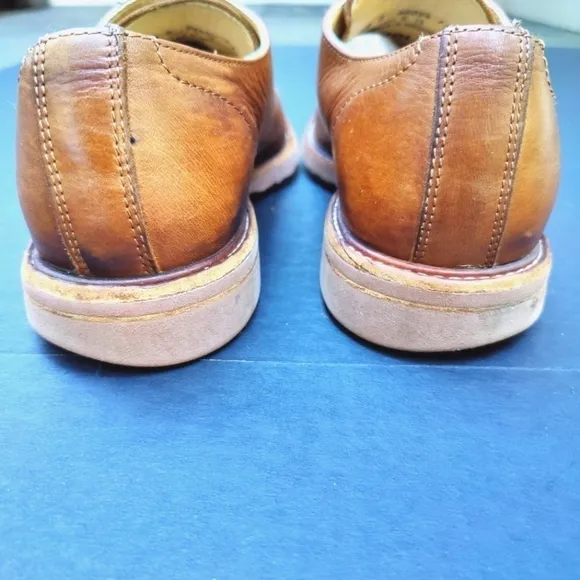 FRYE GRANT WINGTIP Mens Cognac Leather Formal Oxford Casual Shoes Size 10D