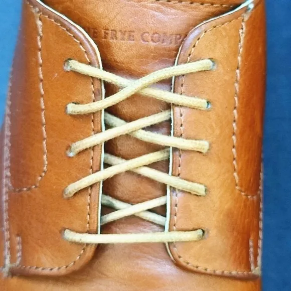 FRYE GRANT WINGTIP Mens Cognac Leather Formal Oxford Casual Shoes Size 10D