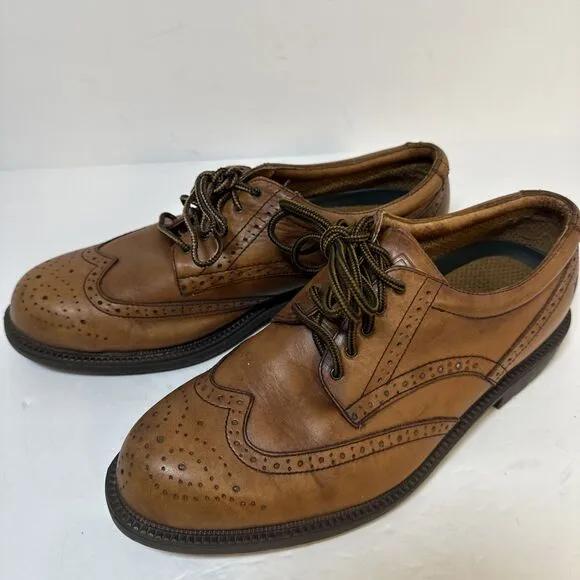 Frye Men's 10 M David Wingtip Oxford Dress Leather Shoes Brown Tan Cognac 84535