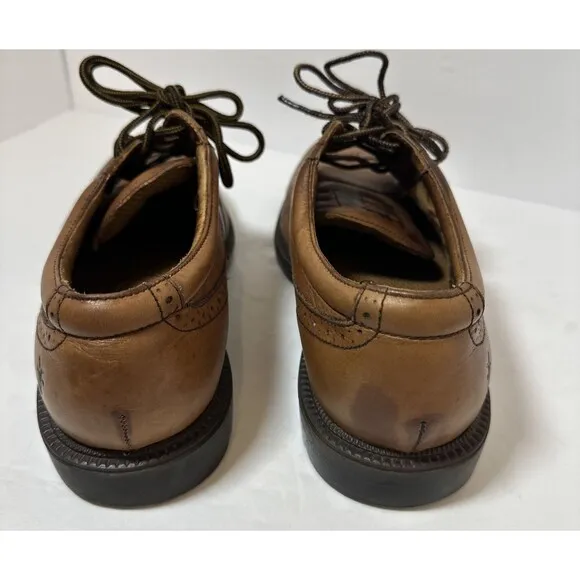 Frye Men's 10 M David Wingtip Oxford Dress Leather Shoes Brown Tan Cognac 84535