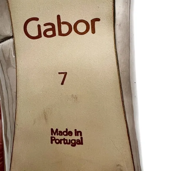 Gabor 95.310.74 Antikrosa Nude Platform Patent Leather Heels 7