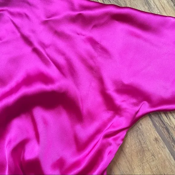 Gauge 81 Shibu Draped Satin Pink Dress Size XS