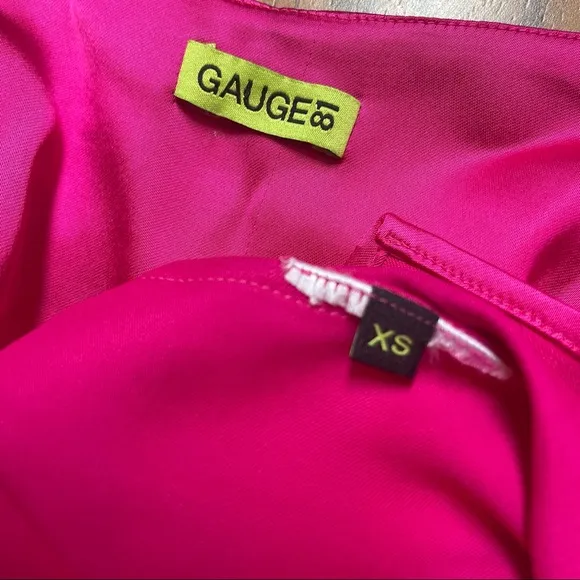 Gauge 81 Shibu Draped Satin Pink Dress Size XS