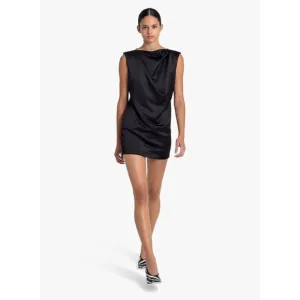GAUGE81 Cali Satin Mini Sheath Dress Black Size Extra Small