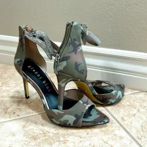 Gianni Bini Camouflage Rhinestone Snake Heels