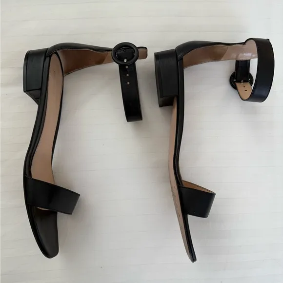 Gianvito Rossi Black Leather Portofino Flat Sandals Size EU 39 US 8.5