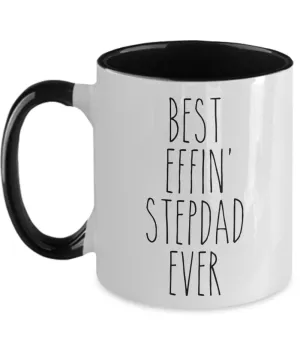 Gift For Stepdad Best Effin' Stepdad Ever Mug Two-Tone Coffee Cup Funny Coworker Gifts