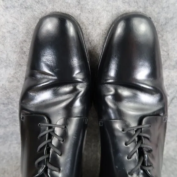 Gino Cherruti Shoes Mens 7.5 Oxford Dress Plain Toe Black Formal Classic Lace Up