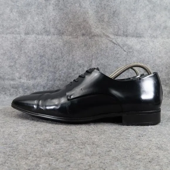 Gino Cherruti Shoes Mens 7.5 Oxford Dress Plain Toe Black Formal Classic Lace Up