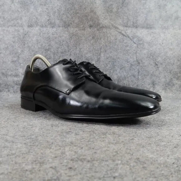 Gino Cherruti Shoes Mens 7.5 Oxford Dress Plain Toe Black Formal Classic Lace Up