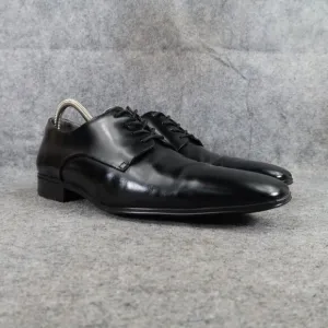Gino Cherruti Shoes Mens 7.5 Oxford Dress Plain Toe Black Formal Classic Lace Up