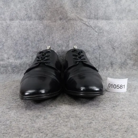 Gino Cherruti Shoes Mens 7.5 Oxford Dress Plain Toe Black Formal Classic Lace Up