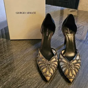Giorgio Armani crystal embellished shoes