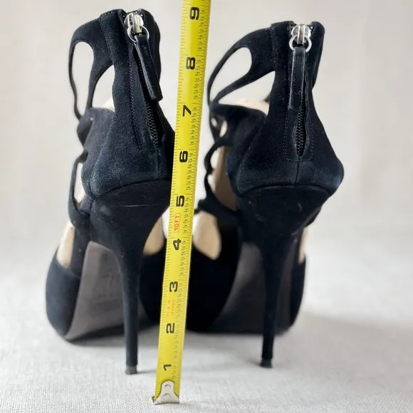 Giuseppe Zanotti Sandals Black Suede Butterfly Cutout Sandals size US 11/EUR 41