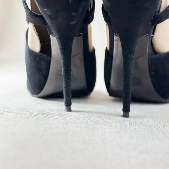 Giuseppe Zanotti Sandals Black Suede Butterfly Cutout Sandals size US 11/EUR 41