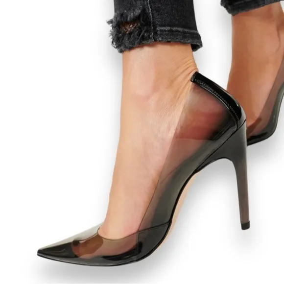 Good American High Heel Pump Cinderella Style GA275P-X Size 9.5  Lucite