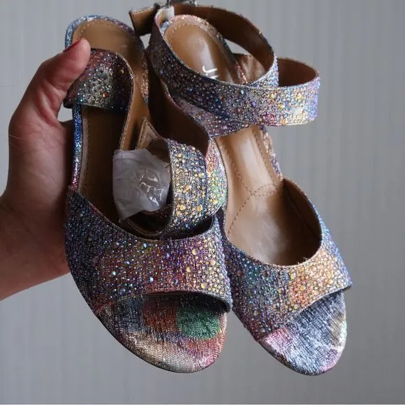 Gorgeous! Bejeweled J. Renee dancing sandals